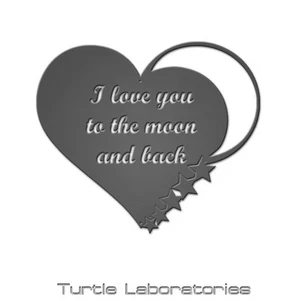 I Love You To Moon and Back Metal Wall Sculpture Art Hanging Home Decor - Picture 1 of 1