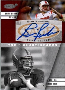 Autógrafos cuadrados Sage 2008 #A8B Brian Brohm automático Matt Ryan - casi nuevo-como nuevo - Imagen 1 de 2
