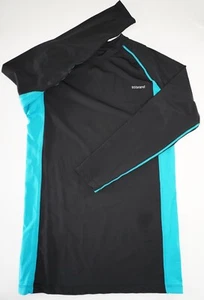 BLACK/BLUE COMPRESSION MEN'S TIGHT FITTING SHIRT SIZE M - Picture 1 of 4