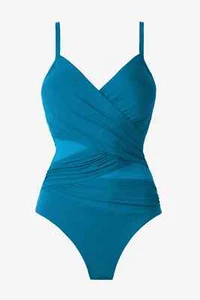 Miraclesuit Women's Teal Network Mystique Mesh One-Piece Swimsuit Size 12 $192 - Picture 1 of 7