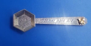Vintage 6" silberfarben jüdischer Rosch Haschana Honiglöffel. - Bild 1 von 3