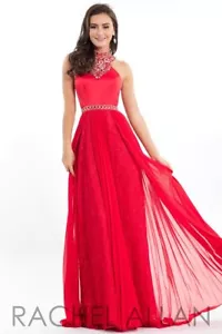 Rachel Allan exklusives E1055 rot atemberaubendes Festzug Ballkleid Kleid Gr. 6 - Bild 1 von 3