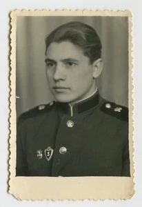 Handsome young man soldier portrait gay int ussr vtg photo - Picture 1 of 2