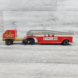 Tonka Fire Engine 7 Semi Articulated Ladder Truck 11" Pressed Steel Scale Model - Picture 1 of 12