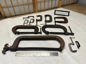 🇺🇸 Vintage C Clamp Lotto di 10 (dieci) varie marche e misure *VEDI FOTO* GUARDA - Foto 1 di 14