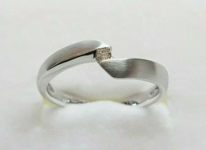 Real Diamond Solitaire 14K White Gold Ladies Nice Ring - Picture 1 of 11