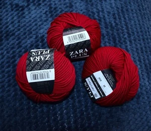 Nuevo Lote de 3 - Zara Plus Color Azul 8 0100 100% Lana Vergine Lana Nueva Italia - Imagen 1 de 4