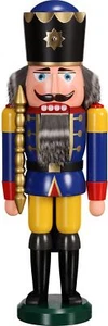 Nutcracker King Blue Hxwxd = 15 3/8x5 1/8x3 7/8in New Christmas Seiffen Nüss - Picture 1 of 1