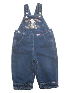 Salopette neonato Snoopy denim bambina 6-9 mesi ricamata Woodstock - Foto 1 di 15