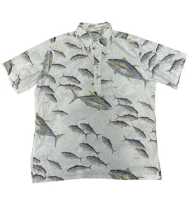 Reyn Spooner GYOTAKU by Naoki Mens XXL Hawaiian Aloha Shirt Fish RARE - Picture 1 of 7