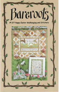 Frohe Ostern Wandbehang und Hefter Quilt Schnittmuster Hasen Ostereier - Bild 1 von 2