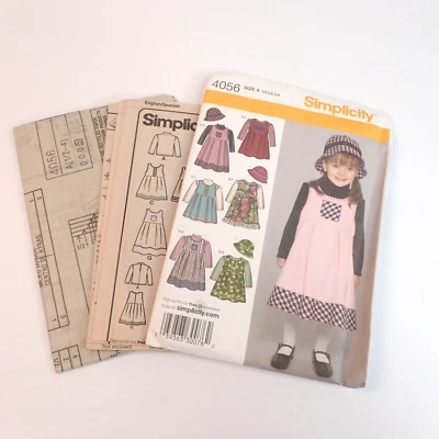 Simplicity Sewing Pattern 4056 Toddler Jumper Dress Size A (1/2-4) UNCUT - Image 1 of 4