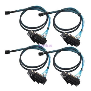 4Packs SAS SATA Cable SFF-8643 Internal Mini SAS HD to (4) 29pin SFF-8482 - Picture 1 of 8
