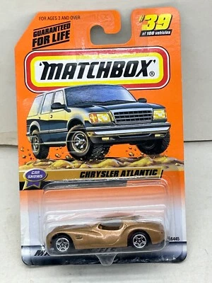 1998 MATCHBOX SUPERFAST #39 GOLD CHRYSLER ATLANTIC NEW ON CARD - Image 1 of 3