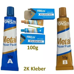 Metallkleber 2k Industrie klebe Epoxidkleber 2 Komponentenkleber Epoxy Kleb 100g - Bild 1 von 7