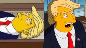 SIMPSONS GESCHEITERTE VORHERSAGE ÜBER TRUMP MASSINATION 4x6 glänzend gedrucktes Foto - Bild 1 von 1