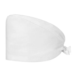 Unisex Surgical Scrub Cap Doctor Nurse Cotton Hat W/ Sweatband Adjustable Tie - Picture 1 of 15