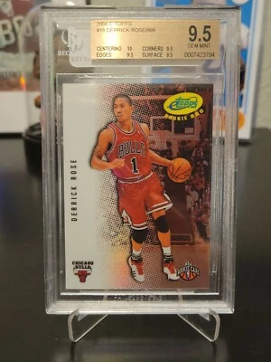 2008 E Topps Refractor Derrick Rose ROOKIE RC /999 BGS 9.5 - Image 1 of 2