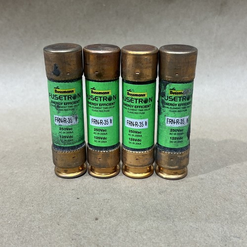 LOT OF 4 Bussmann FRN-R-35 Fusetron Fuses 250V Used | eBay