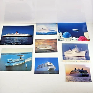 1960s-80s Vintage CRUISE SHIP POSTCARD LOT OF 7 - Picture 1 of 17
