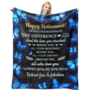 Retirement Blanket Retirement Gifts for Women 2024 Retired Throw Blanket Goin... - Picture 1 of 7