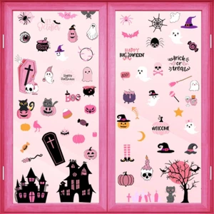 6 Sheets Halloween Window Clings Halloween Window Stickers Double-Side Removable - Picture 1 of 6