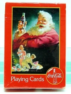 Playing Cards Coca Cola Christmas Santa Red 1996 Sealed Deck Coke Order No 334 - Picture 1 of 2