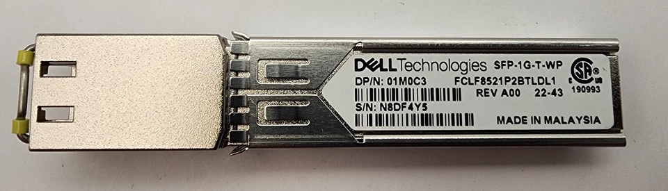 1pcs Dell SFP-1G-T-WP 1.25GbE 01M0C3 SFP Transceiver Module