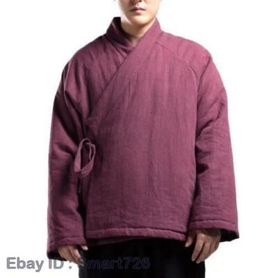 Mens Winter Thicken Warm Cotton Padded Coat Vintage Style Chinese Hanfu Jacket L - Image 1 of 4