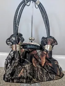 Mossy Oak Camo Black Purse, Camouflage Handbag - Picture 1 of 3