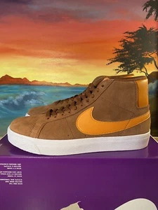 Nike SB Zoom Blazer Mid Pecan Light Curry White {864349-203} Men's Size 9 - Picture 1 of 12