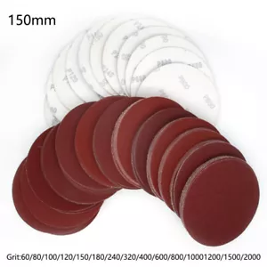 Discos de lijado de 6 pulgadas 40-2000 almohadillas de papel de lija redondas orbitales de grano 150 mm bucle de gancho - Imagen 1 de 9