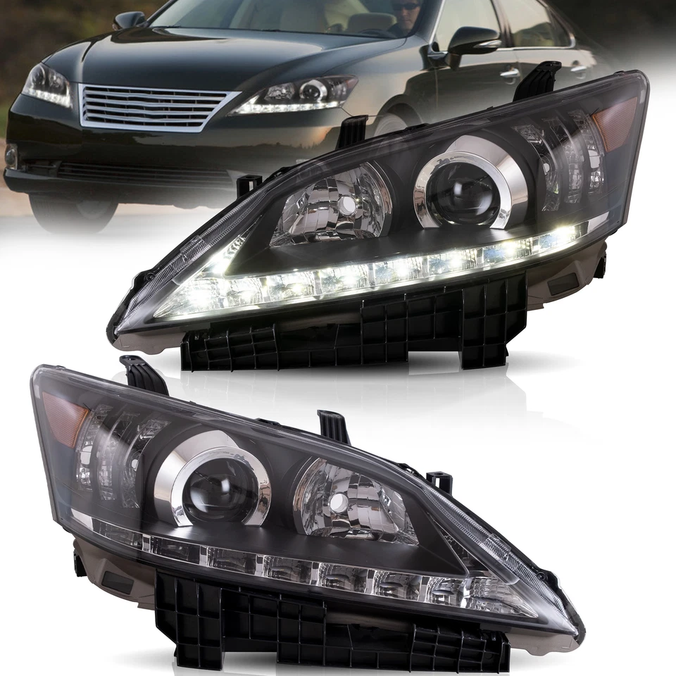 VLAND Headlights For 2010 2011 2012 Lexus ES350 Xenon AFS Front Lamps Left+Right - Image 1 of 4