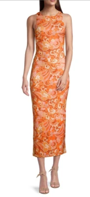NWT NIP Hansen + Gretel Silvie Cut-Out Sleeveless Dress Sunset Swirl M $219 - Image 1 of 4