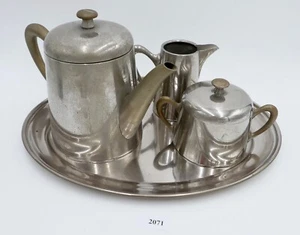 Jugendstil um 1900 Kaffee Tee Service FLEITMANN & WITTE 10/10% Chrom Nickel FW&J - Bild 1 von 14