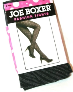 Joe Boxer Ladies' Fashion Black Striped Tights - Size M/L - Picture 1 of 2