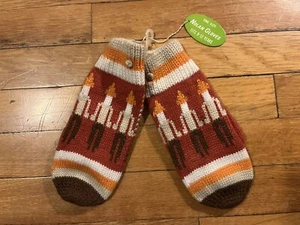 VINTAGE Nolan Winter Mittens Cowboy Knit Boy's One Size Multicolor 70s - Picture 1 of 4