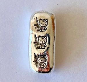 10g SILVER .999 hand poured bar M16 / AR-15 Kitty 99.9% pure ten grams hello - Picture 1 of 6