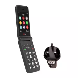 TTfone TT760 Black Flip 4G Mobile for Elderly w/ Mains plug & PAYG O2 SIM - Picture 1 of 7