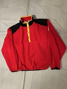 Vintage Marlboro Adventure Team Fleece Sweater XL Red 1/4 Snap Jacket READ - Picture 1 of 11
