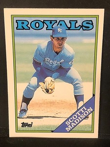 SCOTTI MADISON 1988 Topps Traded ERROR Miscut BACK Part JAY HOWELL OddBaLL 