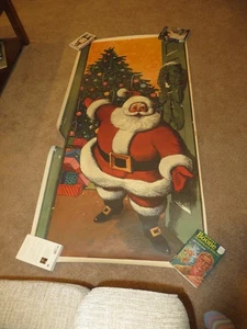 Vintage 1979 Santa Door Cover Lithographie Philipp Sales, in Storage Tube - Bild 1 von 7