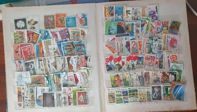 Estampillas de Singapur 100 estampillas, todas diferentes - usadas Foto 1 de 2