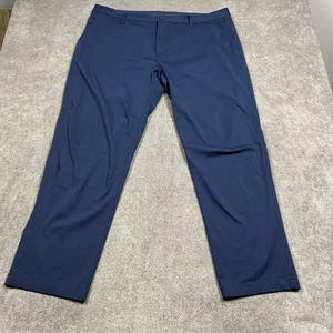 Rhone Commuter Pants Mens 40x30 Navy Blue Chino Outdoor Hiking Golf Polyester - Picture 1 of 11
