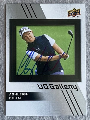 ASHLEIGH BUHAI AUTOGRAPH 2024 UPPERDECK UD GALLERY LPGA GOLF INSERT TRADING CARD - Image 1 of 2