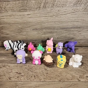 Konvolut 11 Tier Radiergummis Zebra Tiger Affe Elefant Lama Känguru gebraucht  - Bild 1 von 15