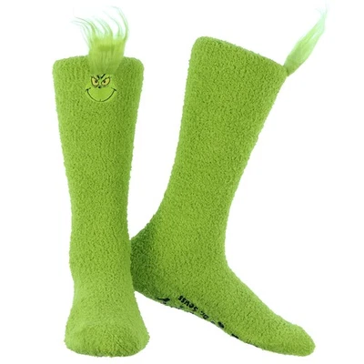 Dr. Seuss Women's The Grinch Always Naughty Knee-High Slipper Socks 1 Pair OSFM - Image 1 of 4
