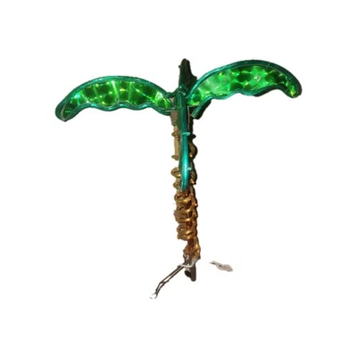 Vickerman 4.5' Tropical Holographic LED Rope Lighted Palm Tree with Amber Trunk - Image 1 of 4