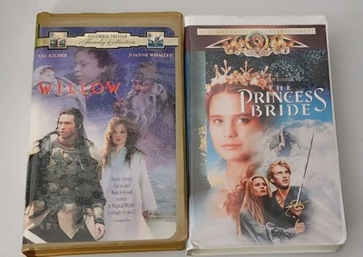 Willow + The Princess Bride VHS Movie Bundle Clamshell Case Val Kilmer  - Image 1 of 4
