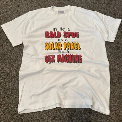 Vintage It's Not A Bald Spot It's A Solar Panel For A Sex Machine 1992 Shirt L - Image 1 of 3